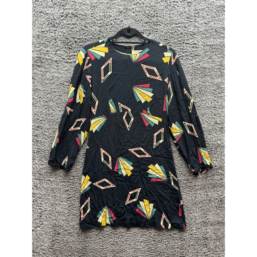 Ba&sh Violette Noir Viscose Geometric Print Mini Lady‎ Dress Womens Size 2